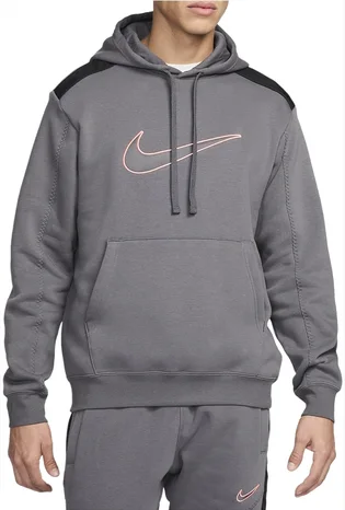 Худи мужское Nike M Nsw Sp Flc Hoodie Bb Grey FN0247-068