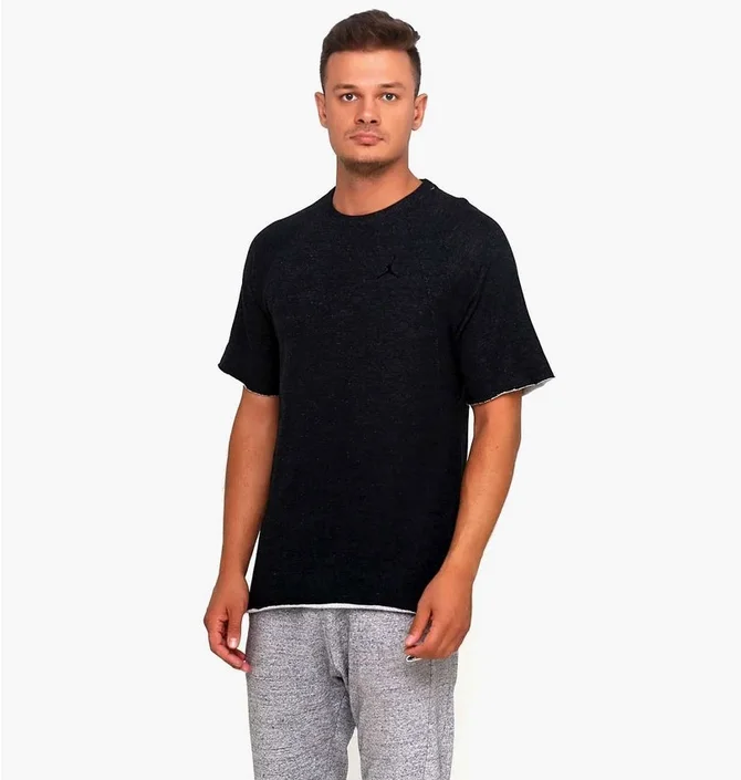 Футболка мужская Nike Jsw Wings Lite S/S Fleece Crew Black Ah4874-032