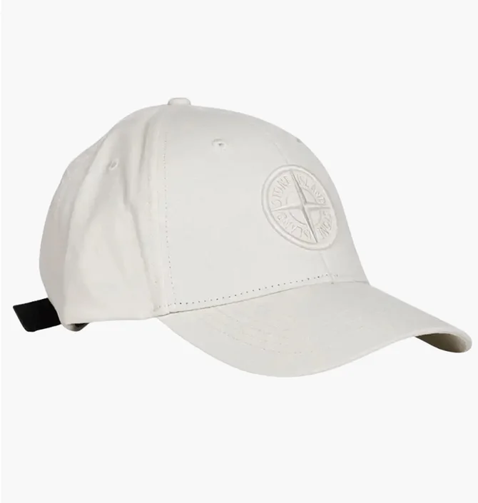 Кепка чоловіча Stone Island Cotton Reps White L1S159100013-S0248-V0093