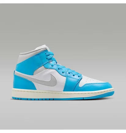 Кроссовки унисекс Nike 1 Mid White/Blue BQ6472-400