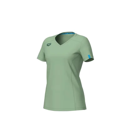 Футболка женская Arena Team Panel Green 004892-600