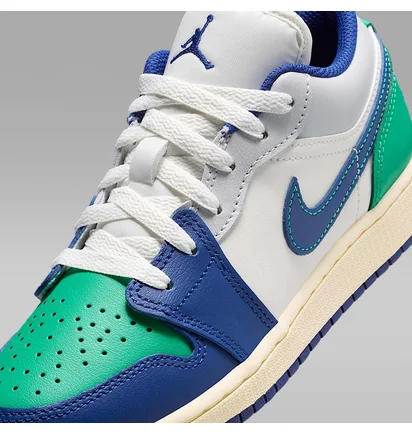 Кроссовки детские Air Jordan 1 Low Big Kids Blue/Green 553560-147