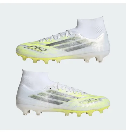 Бутсы женские Adidas F50 Sparkfusion Pro Mid Cut Fg/Ag White/Multi JR8954