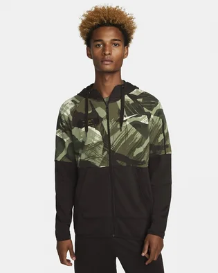 Толстовка чоловіча Nike Dri-Fit Fleece Black/Green Dq4790-220