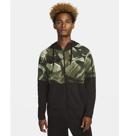 Толстовка чоловіча Nike Dri-Fit Fleece Black/Green Dq4790-220