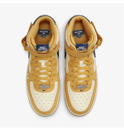 Кросівки чоловічі Nike Air Force 1 Mid Beige/Orange Do6729-700