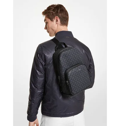 Сумка мужская Michael Kors Mens Cooper Logo Sling Pack Black 37S1LCOY1B-ADMRL-PLBLUE-47039