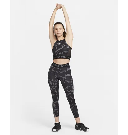 Топ женский Nike Pro Dri-Fit Crop Printed Tank Top Black FB5500-010