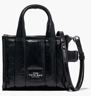 Сумка жіноча Marc Jacobs The Shiny Crinkle Leather Crossbody Tote Black H064L03FA22-BLACK-54773