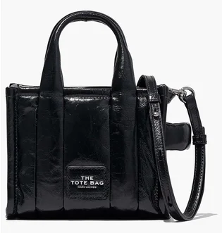Сумка жіноча Marc Jacobs The Shiny Crinkle Leather Crossbody Tote Black H064L03FA22-BLACK-54773