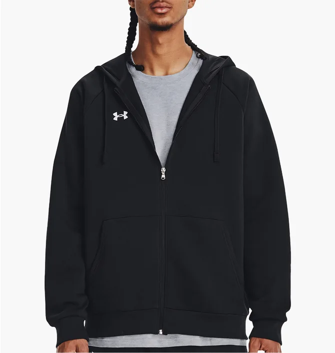 Толстовка мужская Under Armour Hooded Sweatshirt Ua Rival Fleece Fz Hoodie-Blk Black 1379767-001