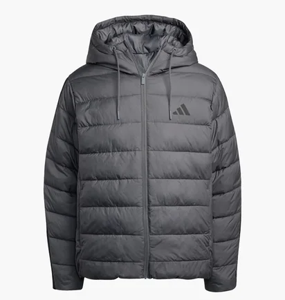 Пуховик мужской Adidas Essentials Climawarm 3-Stripes J Grey JX7772