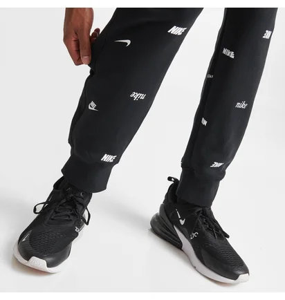 Штани чоловічі Nike Club Fleece Allover Print Brushed-Back Fleece Jogger Pants Black FB7437-011