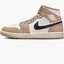 Кроссовки женские Air Jordan 1 Mid Brązowe White/Beige BQ6472-103