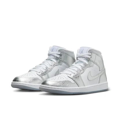 Кроссовки женские Air Jordan 1 Mid Se Metallic/White FN5031-100