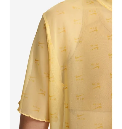 Футболка женская Nike Nsw Air Aop Mesh Crop Top Yellow DV8245-795