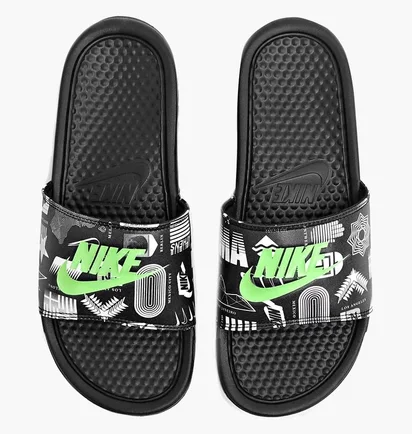 Тапочки мужские Nike Benassi Just Do It. Print Black 631261-042