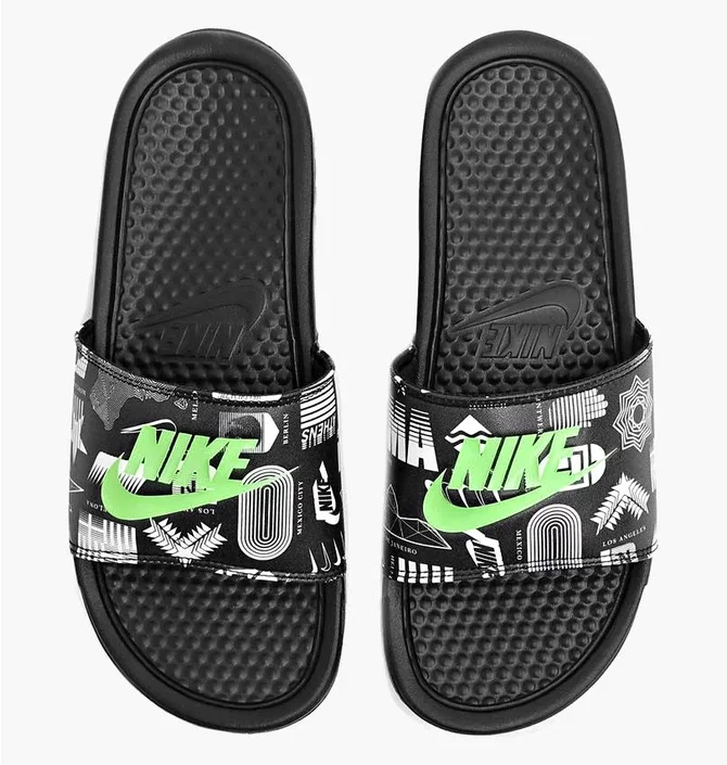Тапочки мужские Nike Benassi Just Do It. Print Black 631261-042