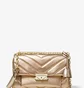 Сумка женская Michael Kors Cece Medium Quilted Metallic Leather Convertible Shoulder Bag Gold 30H9L0EL6K-PALE-GOLD-6222