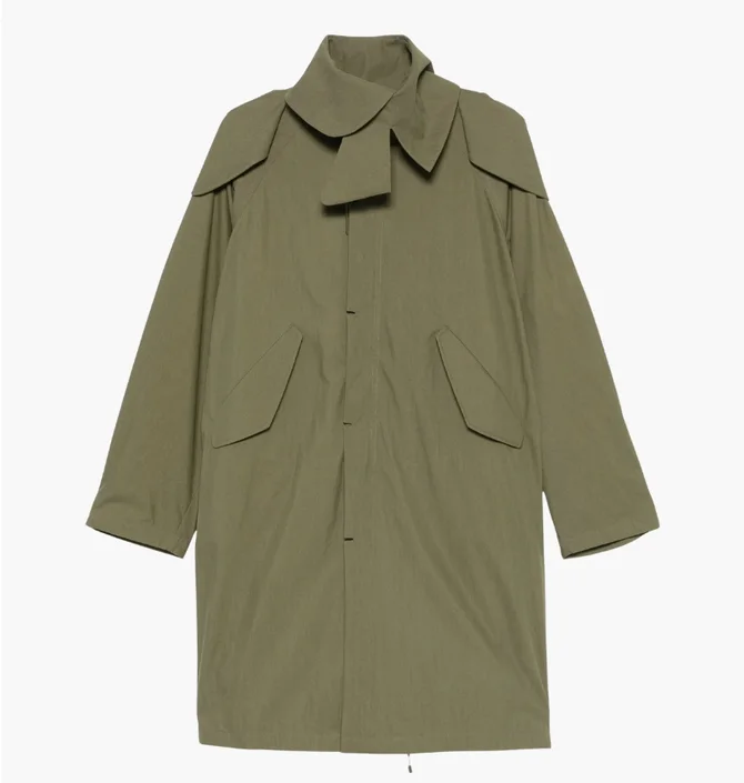 Парка унисекс POST ARCHIVE FACTION Center Olive 80OPCOG