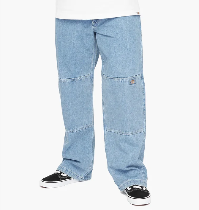 Штаны мужские Dickies Double Knee Denim Pants Light Blue DK0A4Y3FLW01