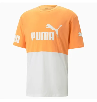Футболка мужская Puma Power Colourblock Orange/White 673321-46