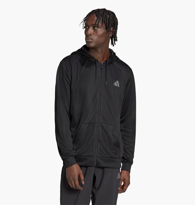 Кофта мужская Adidas Train Essentials Seasonal Training Full-Zip Jacket Black Ib8137