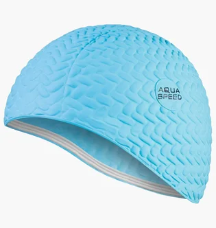 Шапочка для плавания женская Aqua speed Bombastic Tic-Tac 5715 Light Blue 117-02