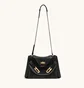 Сумка жіноча JW PEI Rhea Pebbled Double Buckle Shoulder Bag Black BB2025BG134084JWP