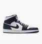 Кроссовки мужские Air Jordan 1 Mid White/Blue 554724-174