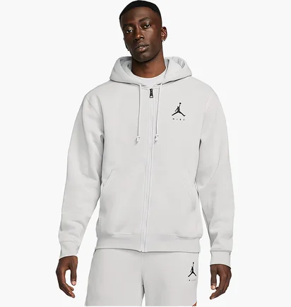 Толстовка чоловіча Air Jordan Jumpman Fleece Full-Zip Grey DC9606-097