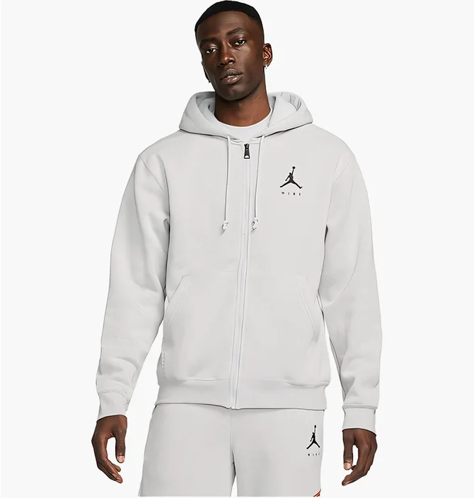 Толстовка чоловіча Air Jordan Jumpman Fleece Full-Zip Grey DC9606-097