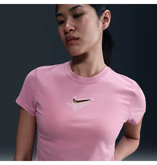 Футболка женская Nike Sportswear Chill Knit Slim Cropped Pink HF9534-699