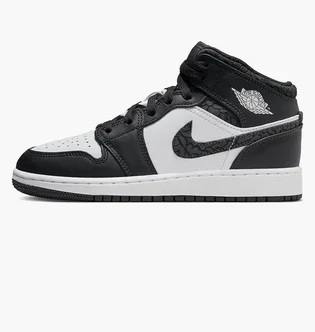 Кроссовки детские Air Jordan 1 Mid Se Black/White FB9909-001