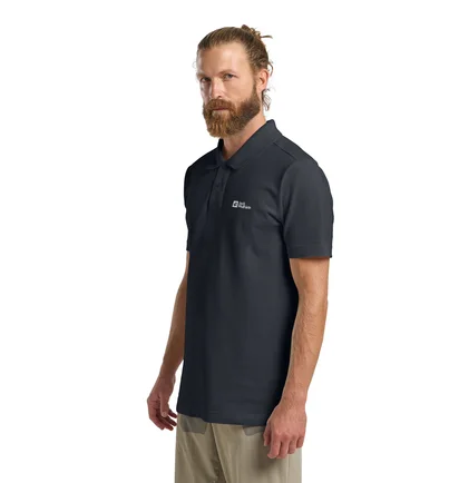 Поло чоловіче Jack Wolfskin Essential Black 1809301-1033