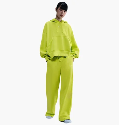 Штани жіночі Nike Sportswear Phoenix Fleece High-Waisted Wide-Leg Pants Green IH1011-389