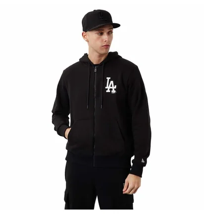Толстовка мужская NEW ERA Mlb League Los Angeles Dodgers Essential Zip Hoodie Black 60284775