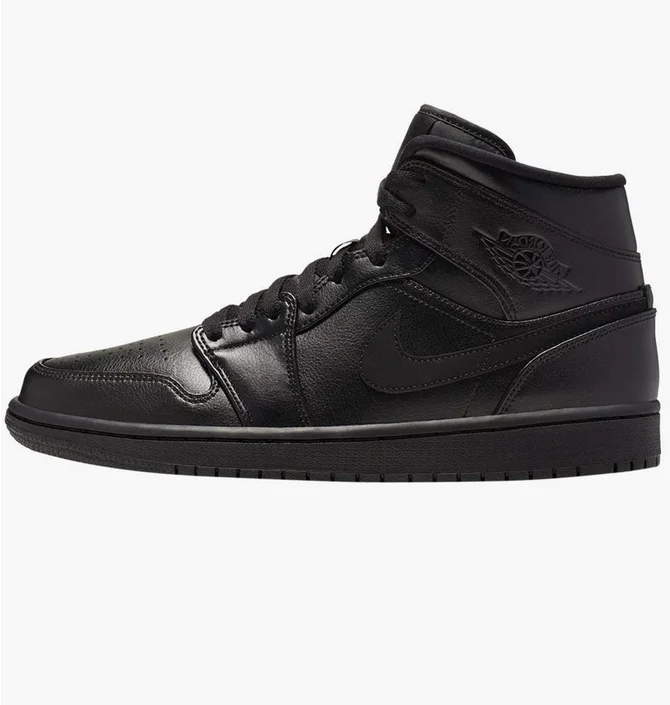 Кроссовки мужские Air Jordan 1 Mid Black 554724-090