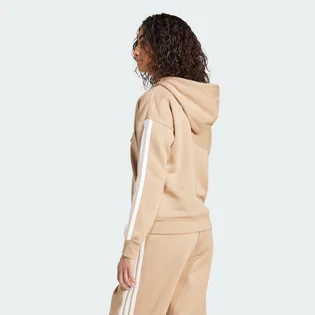 Толстовка жіноча Adidas Essentials 3-Stripes Full-Zip Fleece Sportswear Beige JX7706