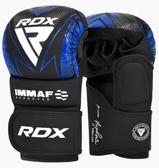 Рукавиці унісекс RDX Grappling Gloves Shooter Immaf-1 Blue GSR-IMF-1U