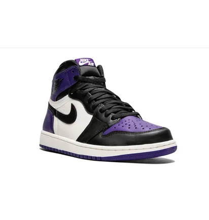 Кроссовки мужские Air Jordan 1 Retro Black/Violet 555088-501