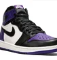 Кроссовки мужские Air Jordan 1 Retro Black/Violet 555088-501