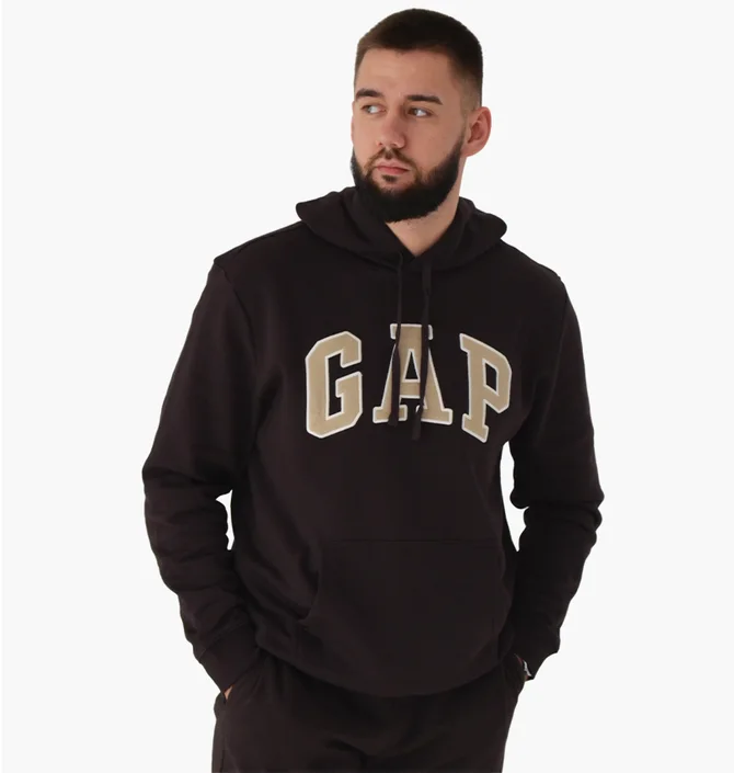 Худі чоловіче Gap Logo Hoodie Tiktok Brown 546844341