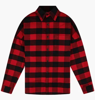 Сорочка чоловіча Palm Angels Classic Logo Overshirt Red/Black PMGA024C99FAB0012501
