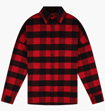 Рубашка мужская Palm Angels Classic Logo Overshirt Red/Black PMGA024C99FAB0012501