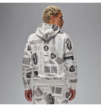 Спортивный костюм мужской Air Jordan Ess Aop Flc Po White HM7254-133__HM7257-133