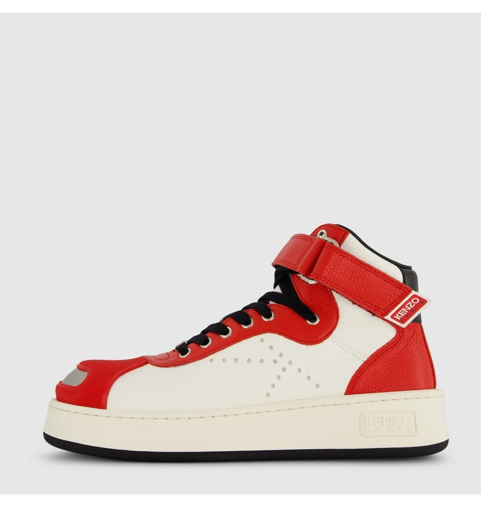 kenzou！ ᐉ Кросівки чоловічі Kenzo High Top Sneaker Medium White/Red