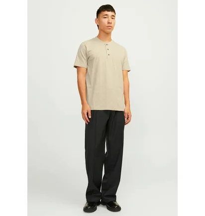 Футболка чоловіча Jack & Jones Jprblunixs Henley Ss Beige 12257965-SAND