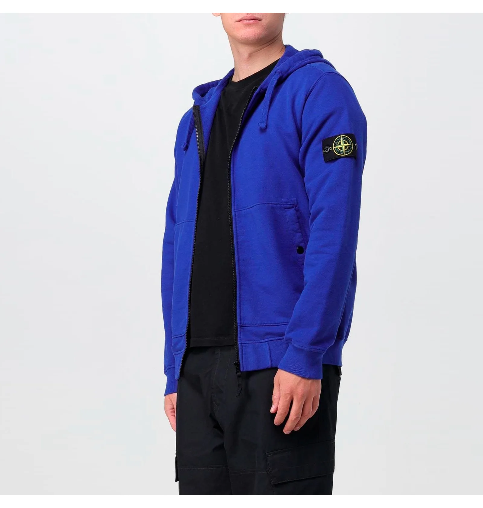 ᐉ Толстовка чоловіча Stone Island Zip-Hoodie Blue 791561620-V0022
