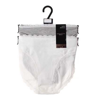 Трусики жіночі Manoukian Slips White/Grey (2 шт) 13890784-1